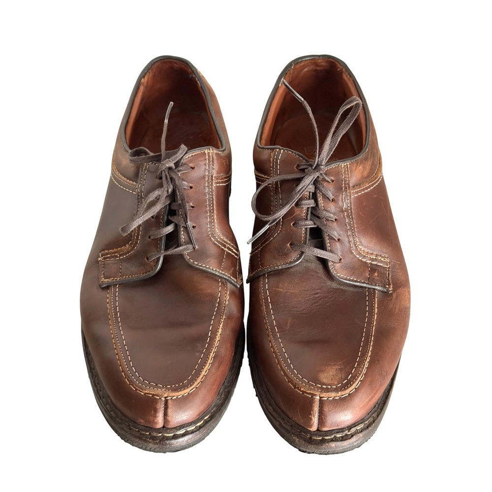 Allen Edmonds Wilbert Derby Mens 13-3e Brown Leather Split Toe Lace Up USA